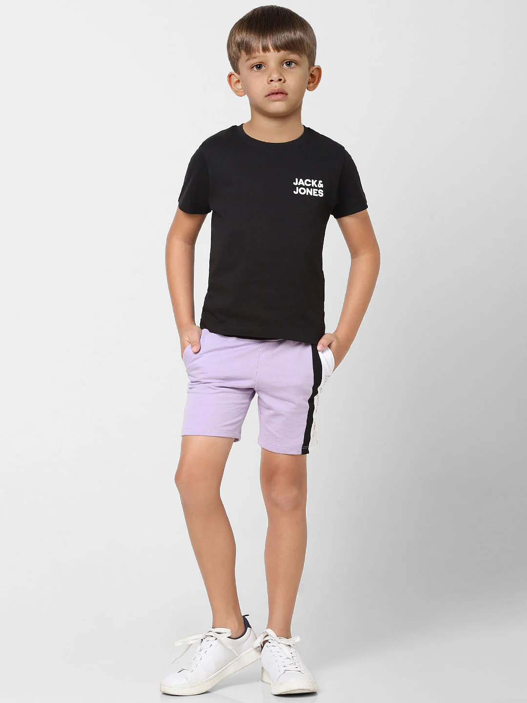 Boys Black Logo Print Crew Neck T-shirt