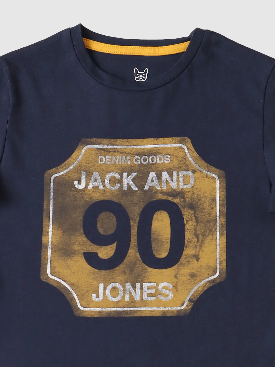 Boys Blue Logo Print Crew Neck T-shirt - Image 3
