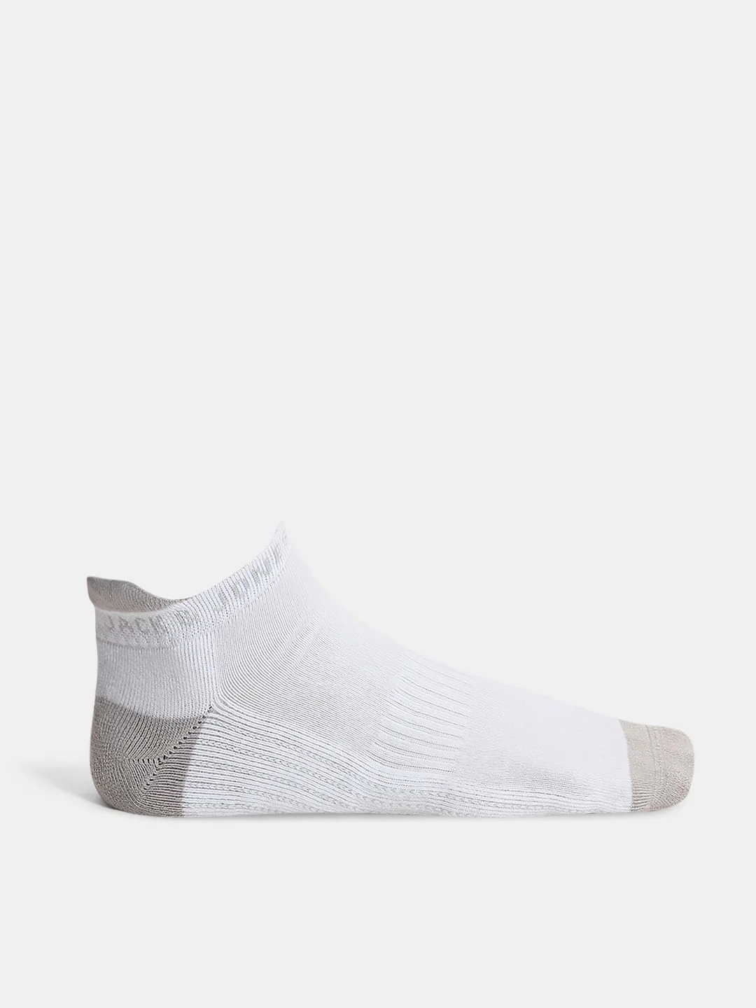 Pack Of 3 Colourblocked Ankle Length Socks - Black, White & Grey - Image 4