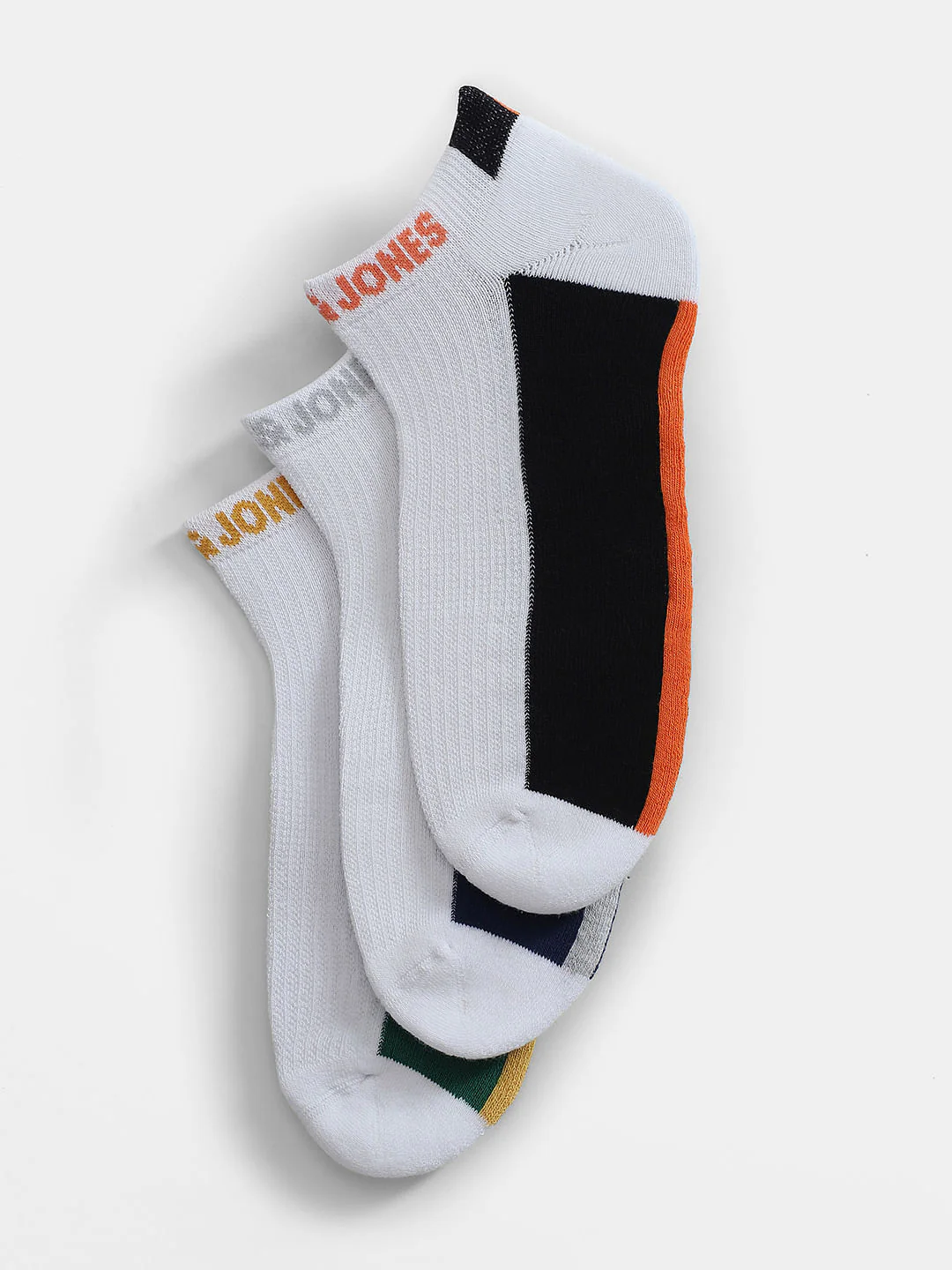 Pack of 3 Ankle Length Socks - Black, Blue & Green