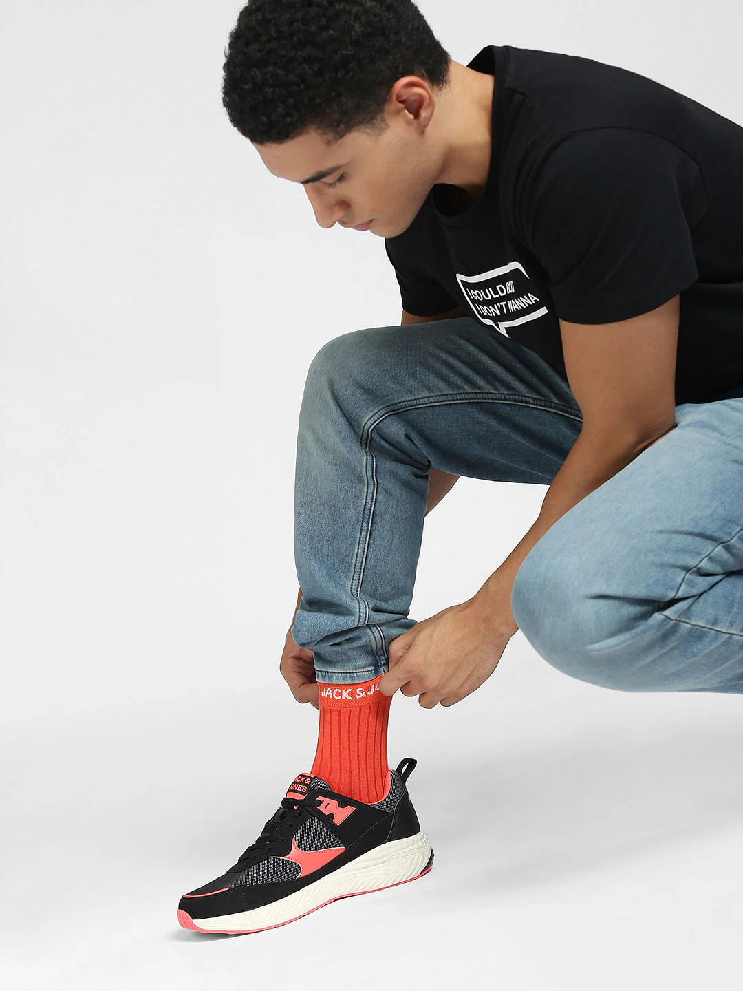 Black Colourblocked Sneakers