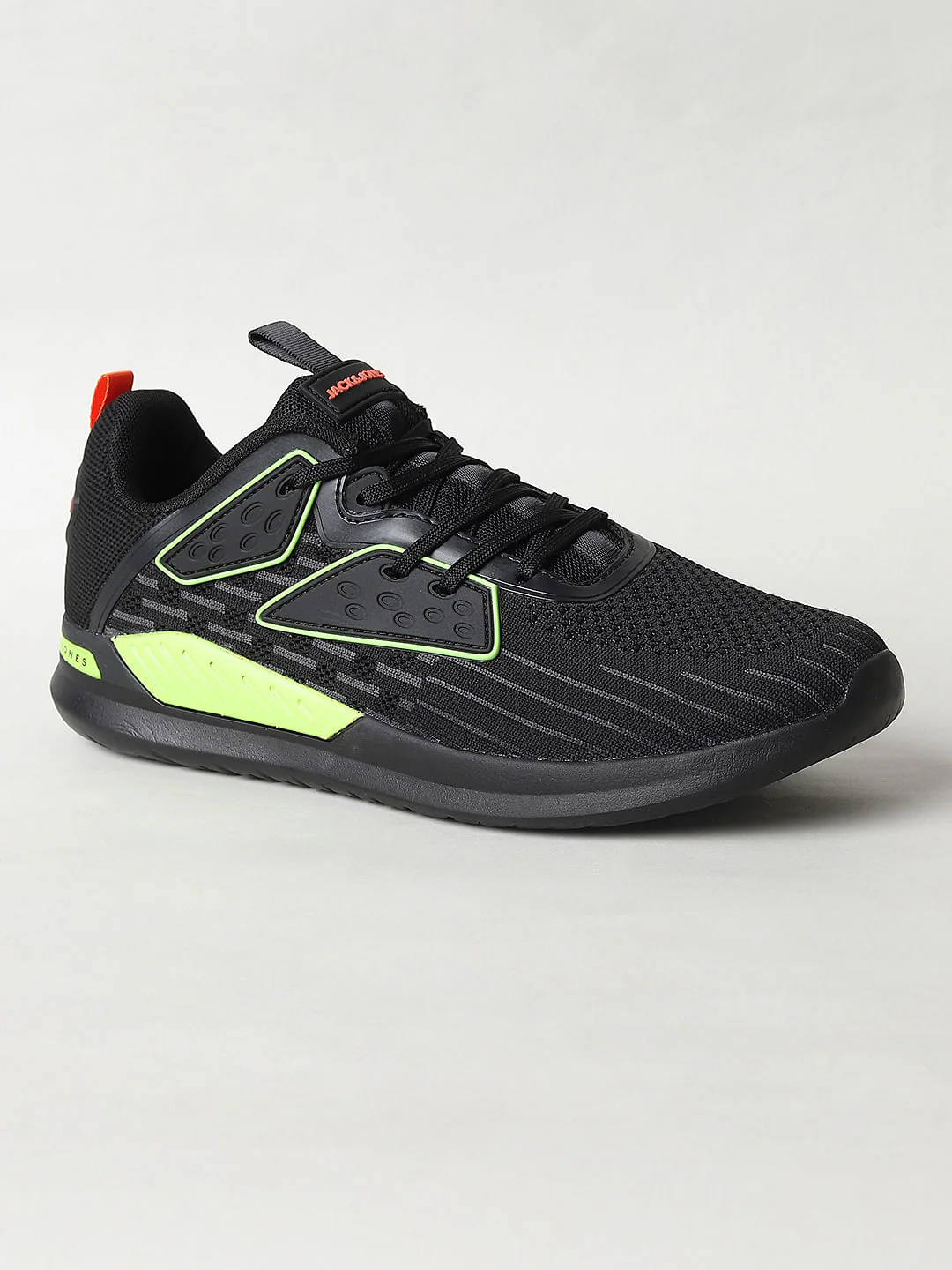 Black & Neon Green Sneakers - Image 3