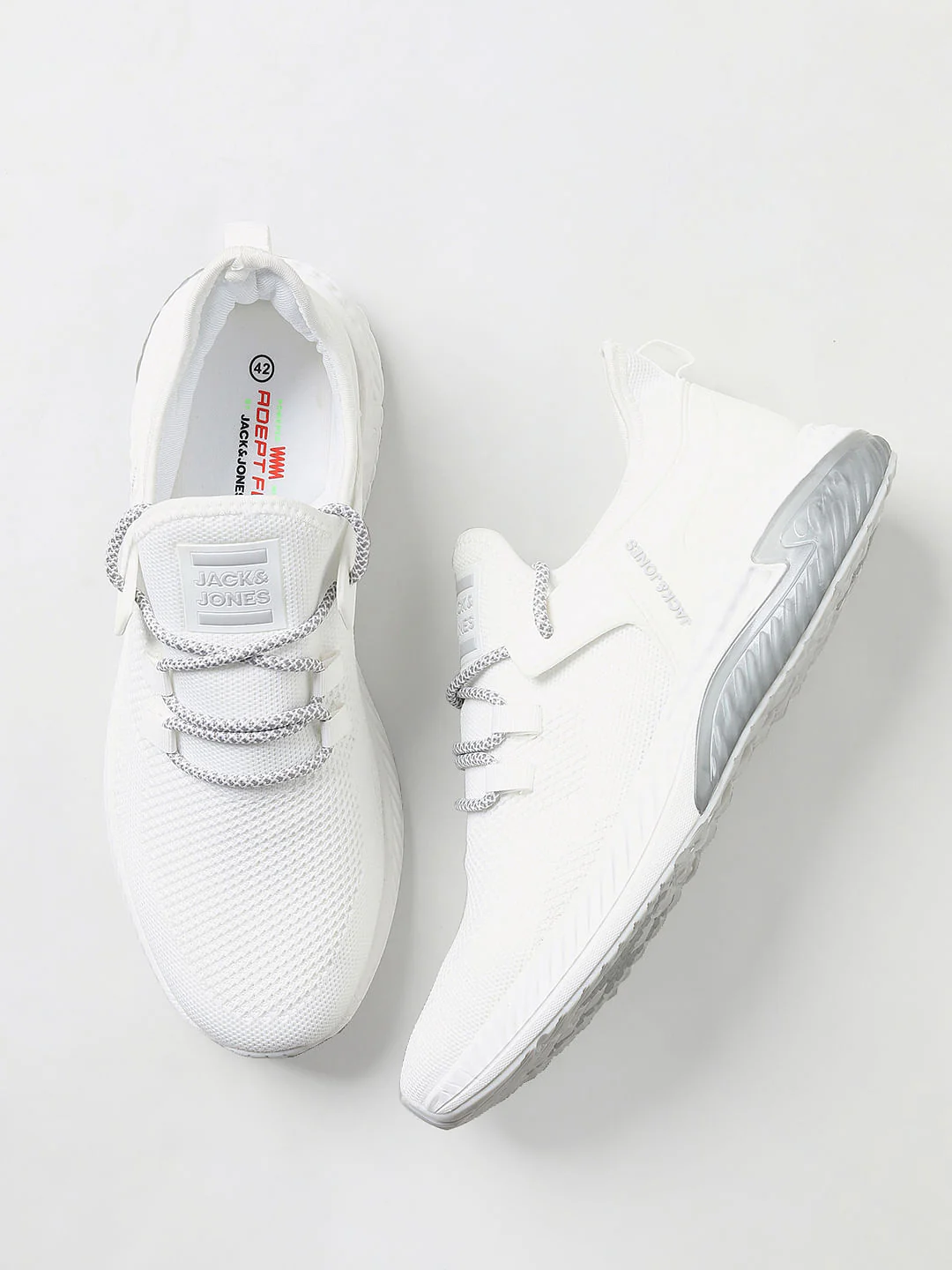 White Lace Up Sneakers - Image 2