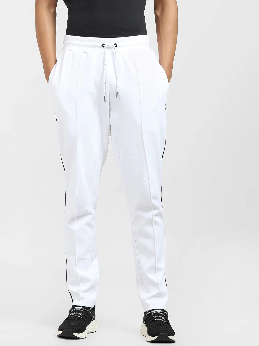 White Tape Detail Sweatpants - Image 2