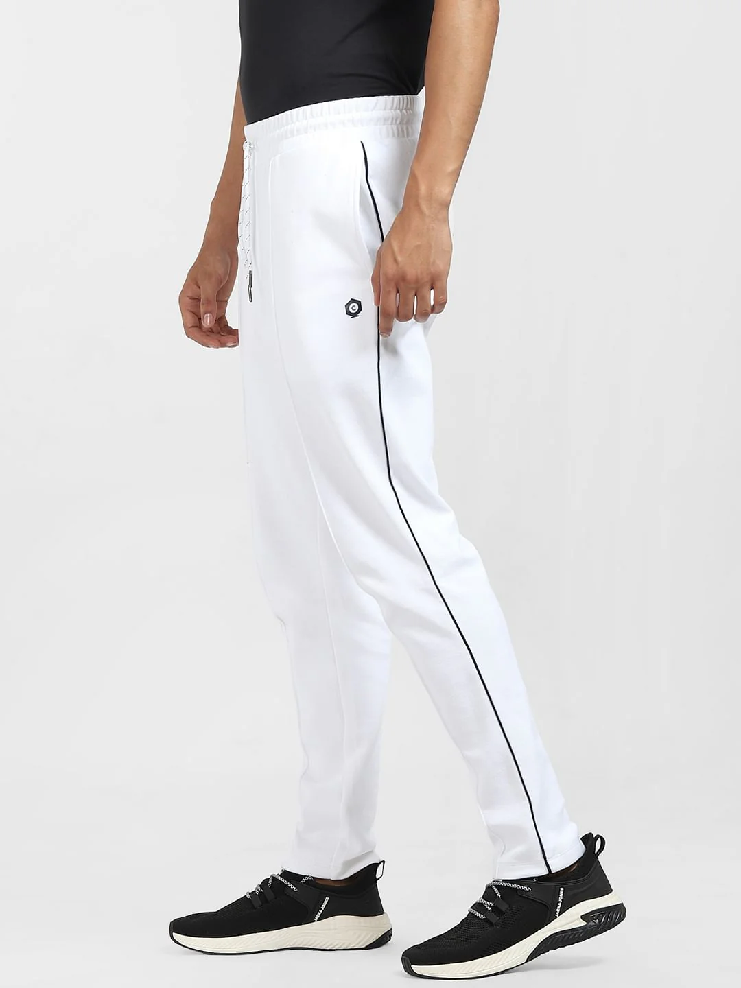 White Tape Detail Sweatpants - Image 3