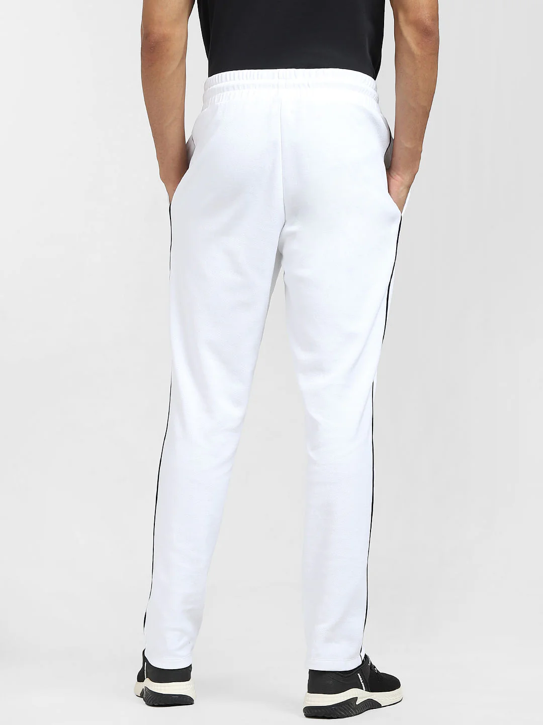 White Tape Detail Sweatpants - Image 4