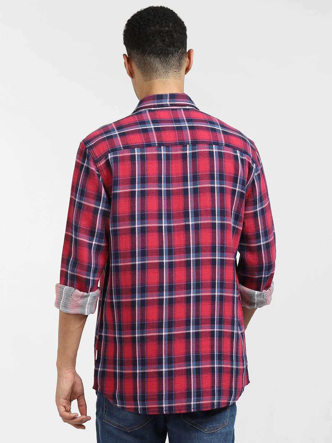 Red Check Full Sleeves Shirt - Image 4
