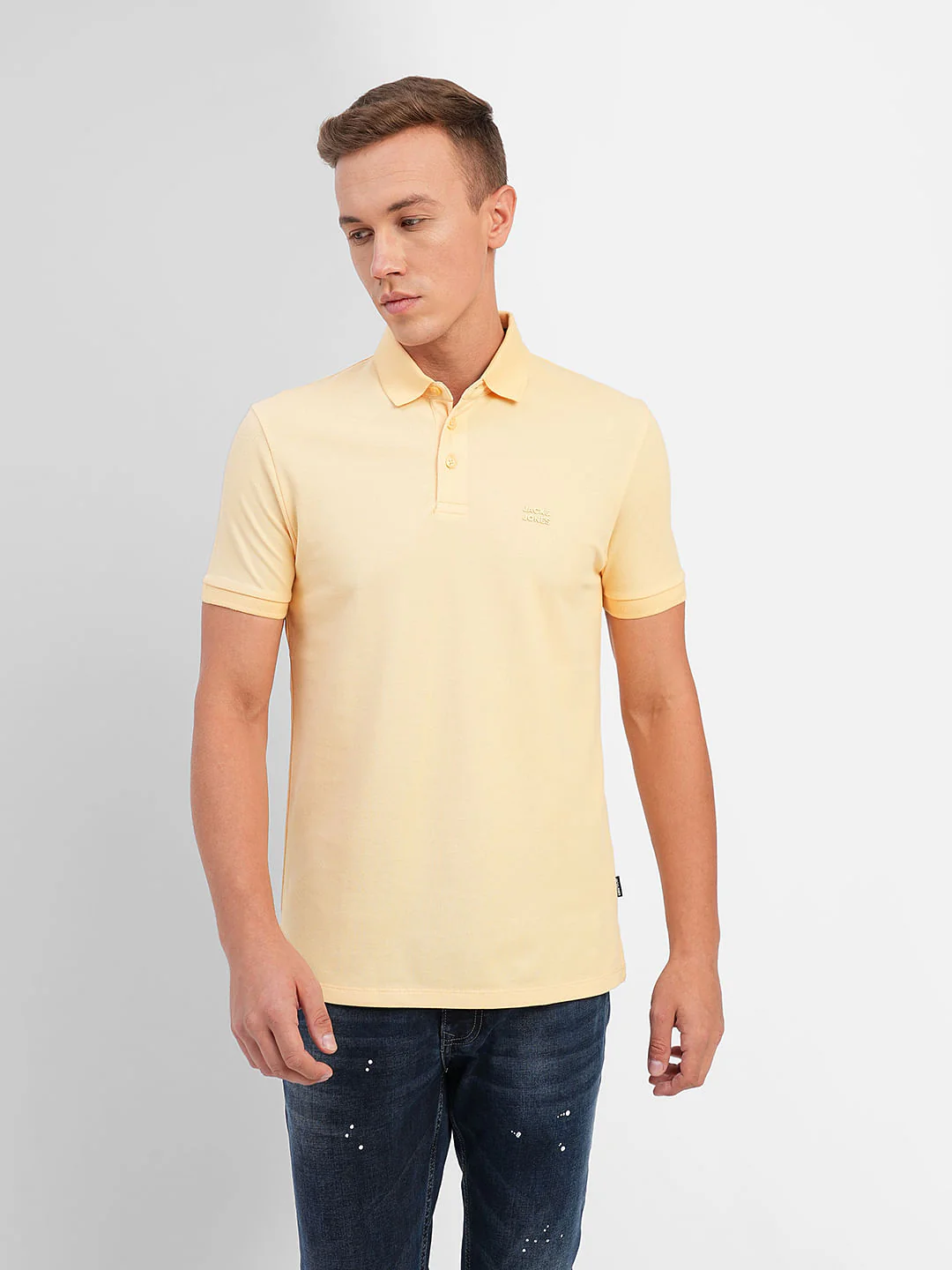 Yellow Polo Neck T-shirt - Image 2