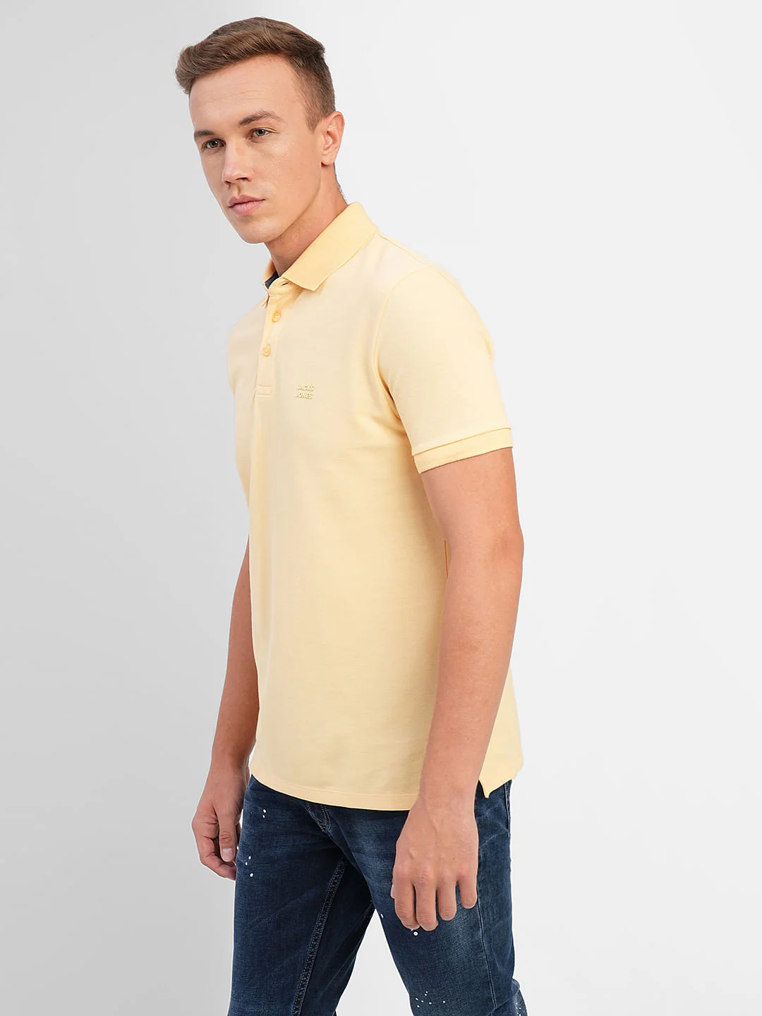 Yellow Polo Neck T-shirt - Image 3