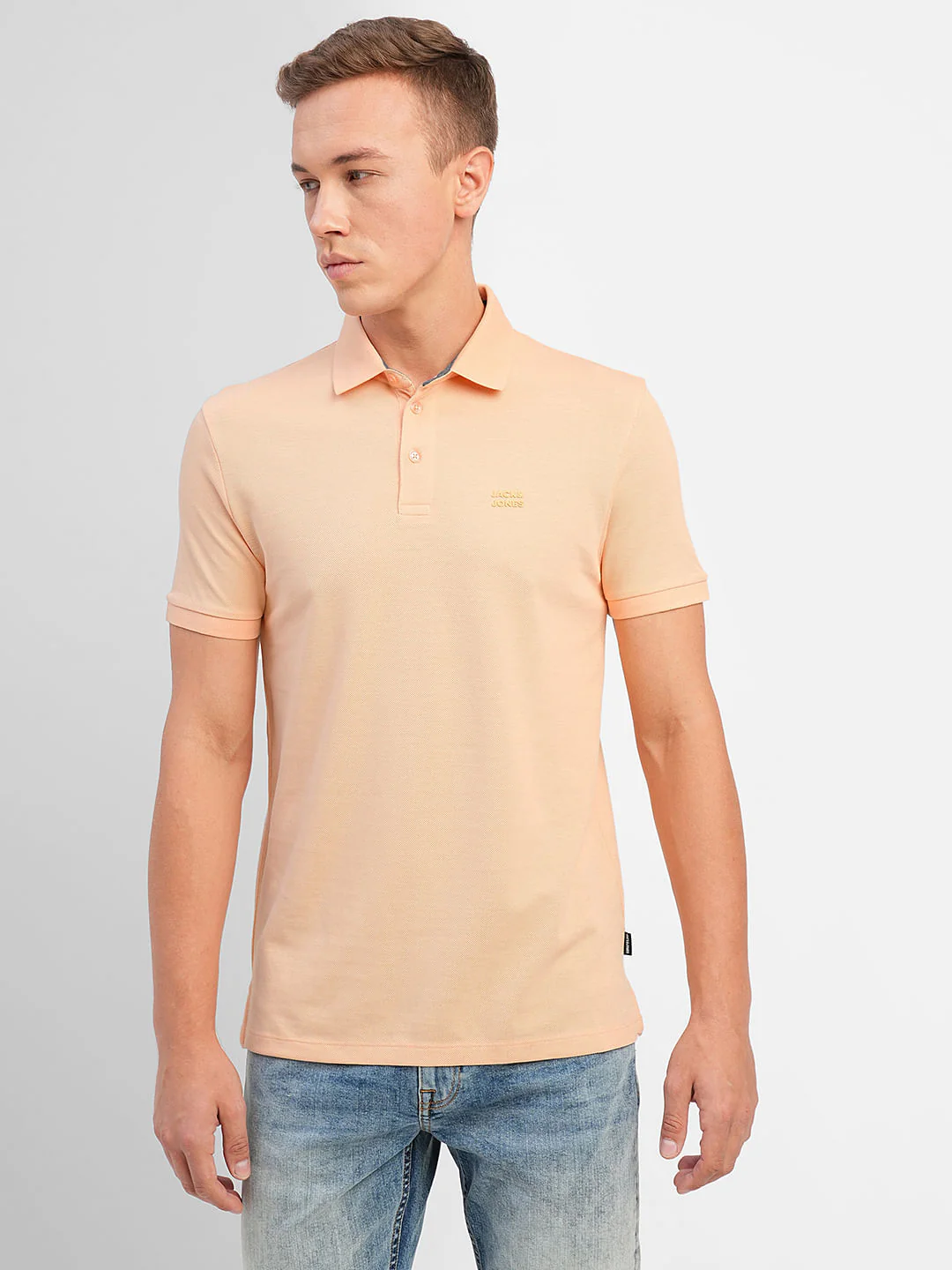 Orange Polo Neck T-shirt - Image 2