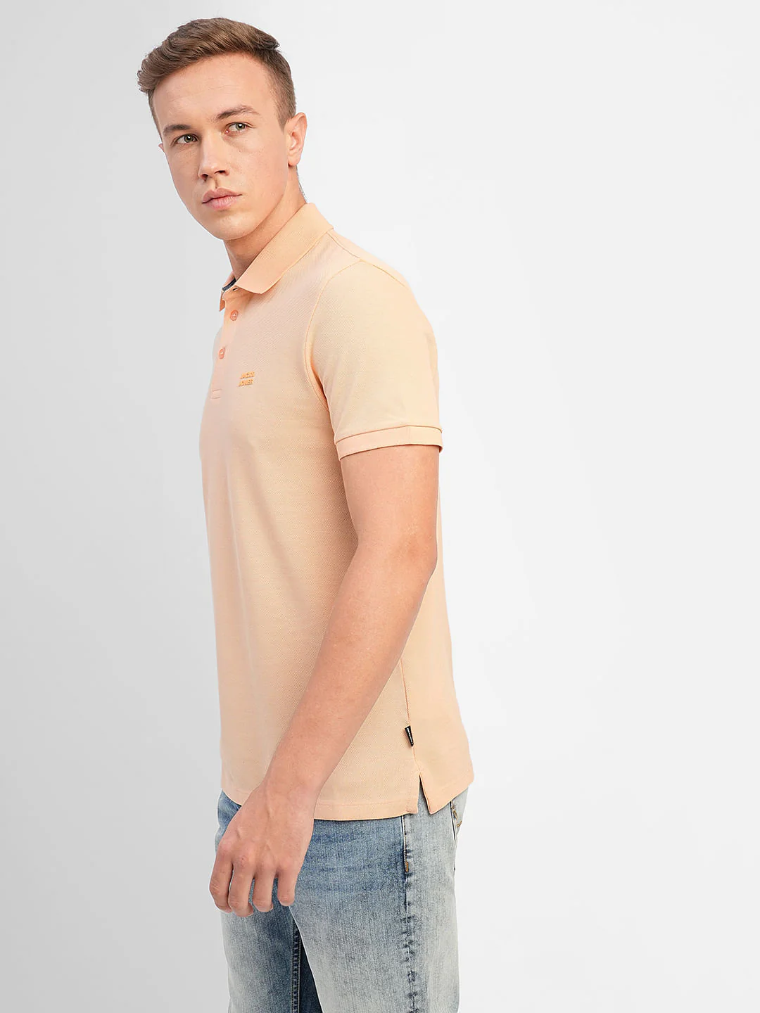 Orange Polo Neck T-shirt - Image 3