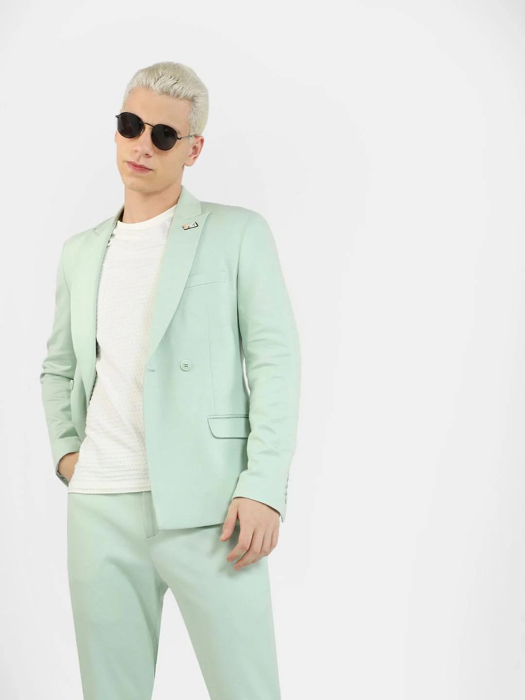 Green Slim Fit Blazer - Image 7