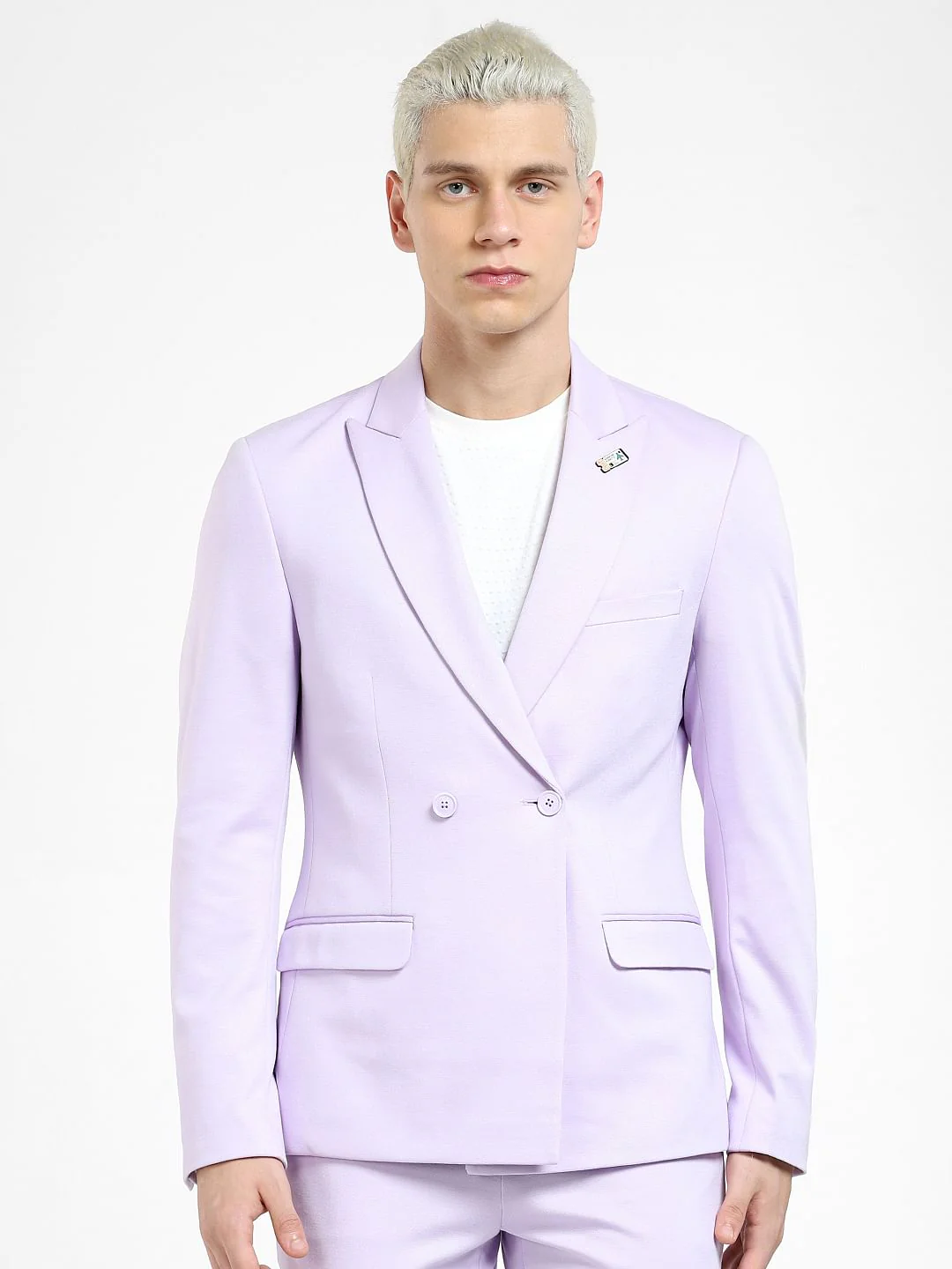 Lilac Slim Fit Blazer - Image 2