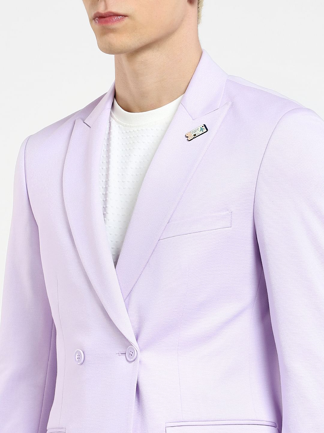 Lilac Slim Fit Blazer - Image 5