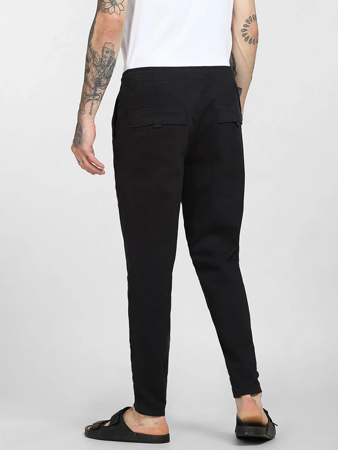 6 Pocket Slim Fit Cargos - Black - Image 4