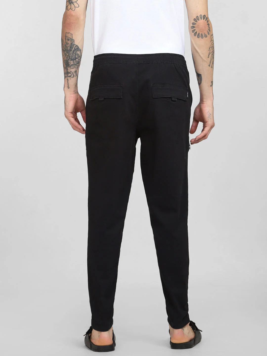 6 Pocket Slim Fit Cargos - Black - Image 7