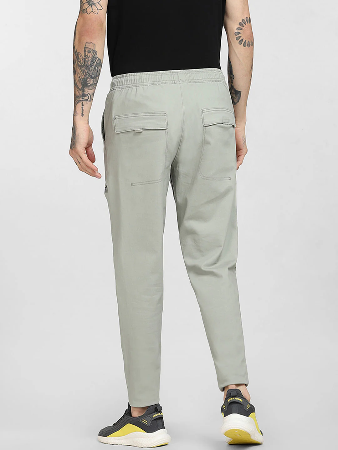 6 Pocket Slim Fit Cargos - Grey - Image 4