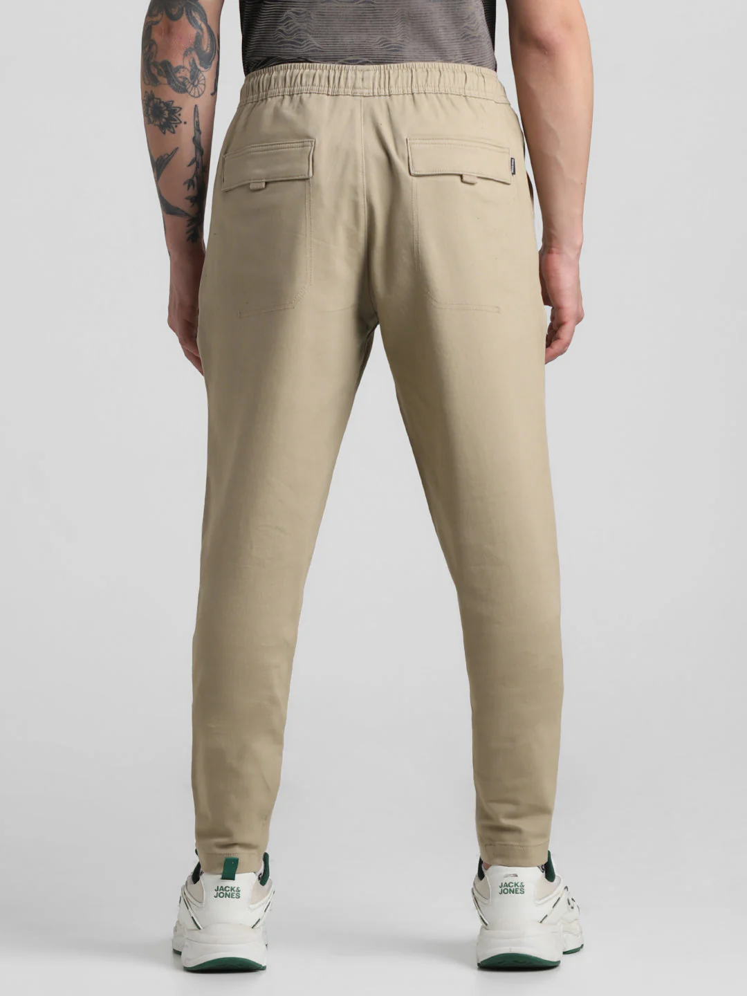 Khaki Slim Fit 6 Pocket Cargos - Image 8