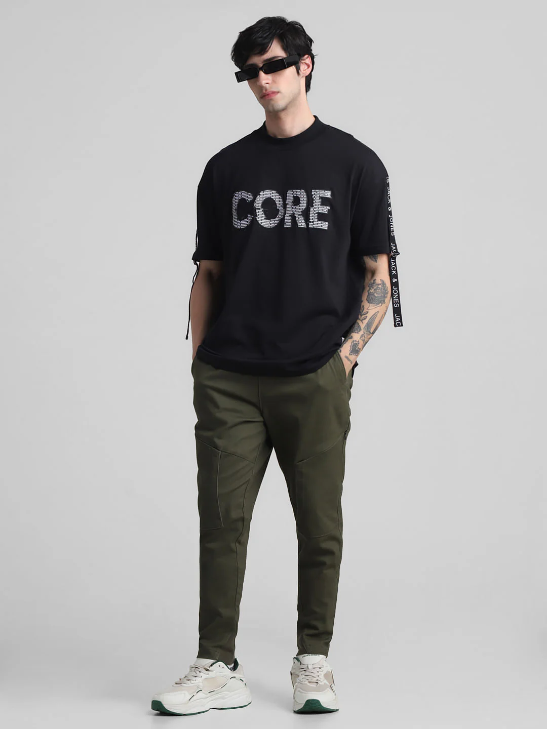 Olive Slim Fit 6 Pocket Cargos - Image 5
