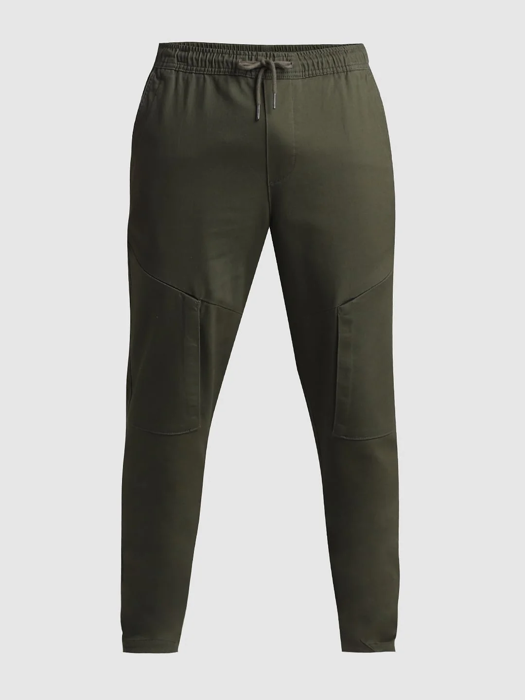 Olive Slim Fit 6 Pocket Cargos - Image 6