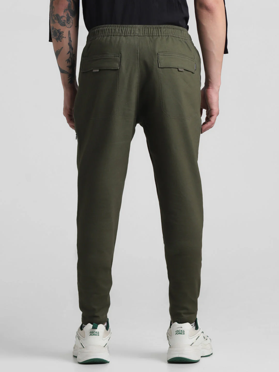 Olive Slim Fit 6 Pocket Cargos - Image 8
