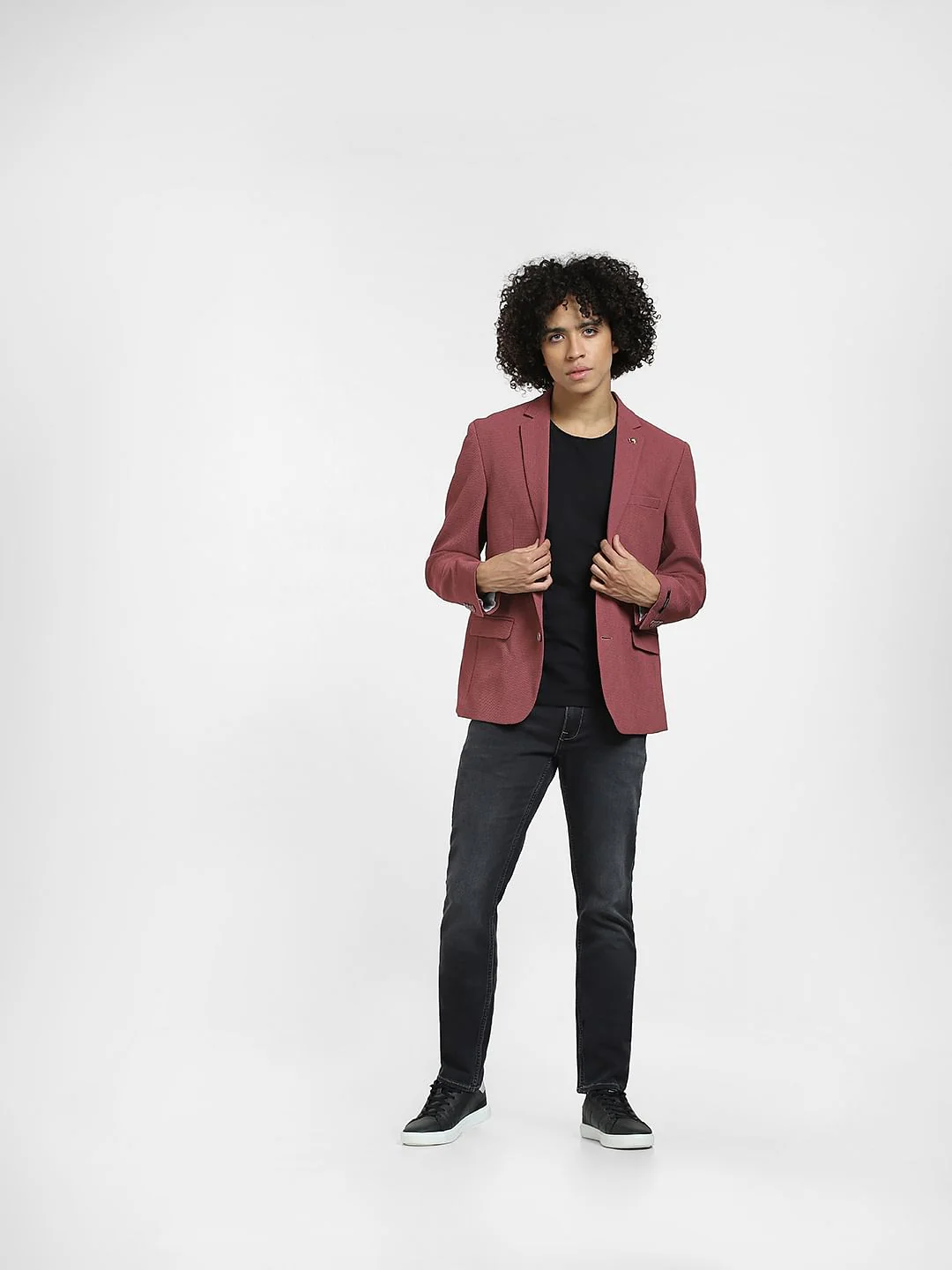 Mauve Knitted Blazer - Image 6