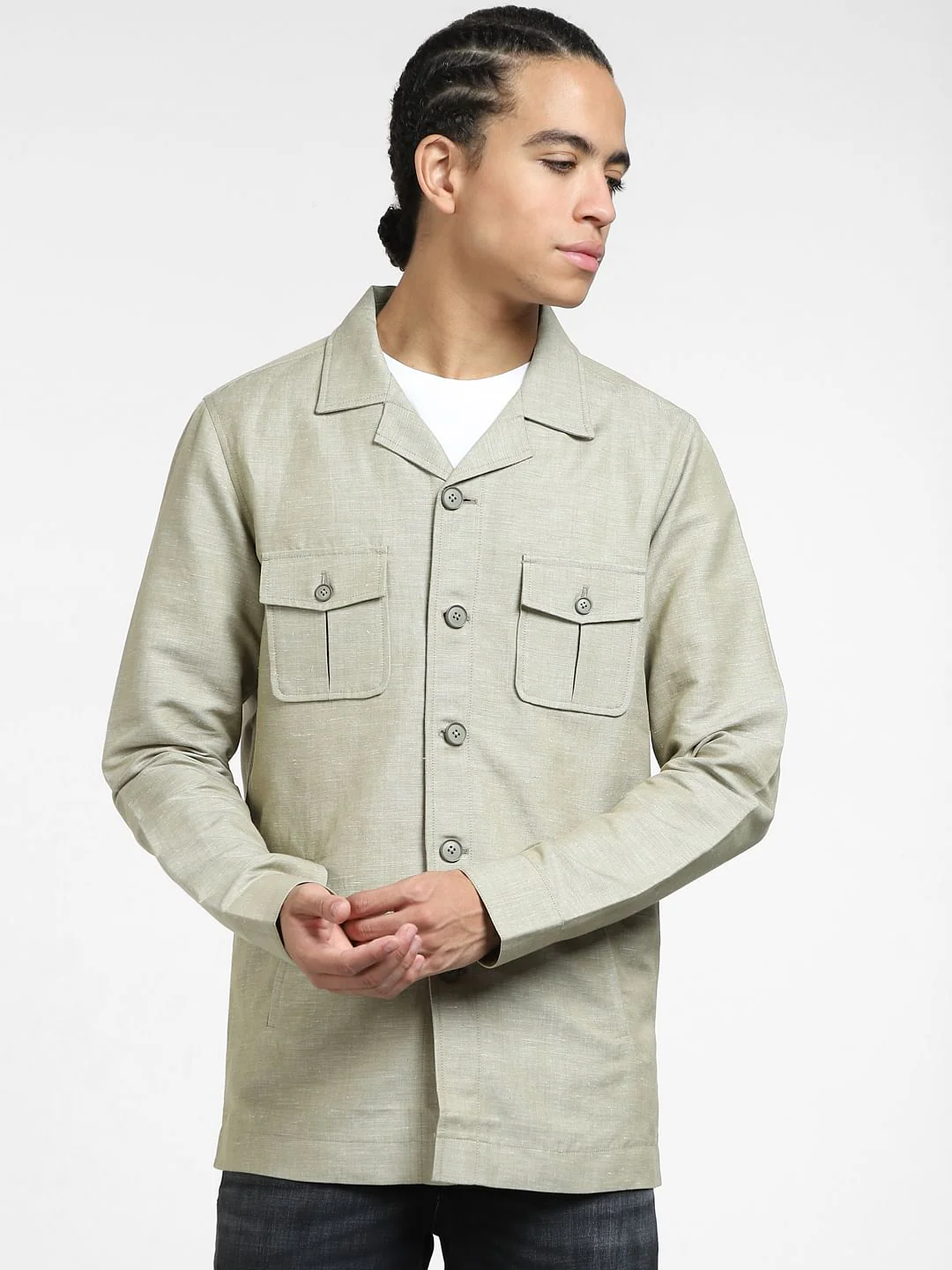 Aloe Green Linen Blazer - Image 2