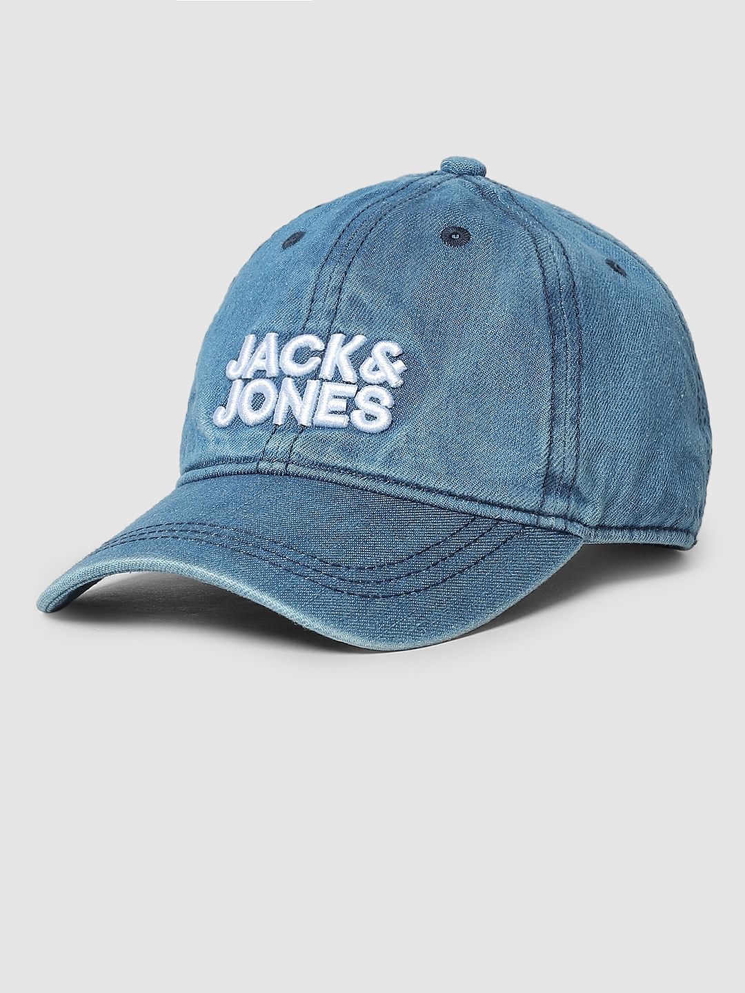 Boys Blue Logo Print Denim Cap - Image 3