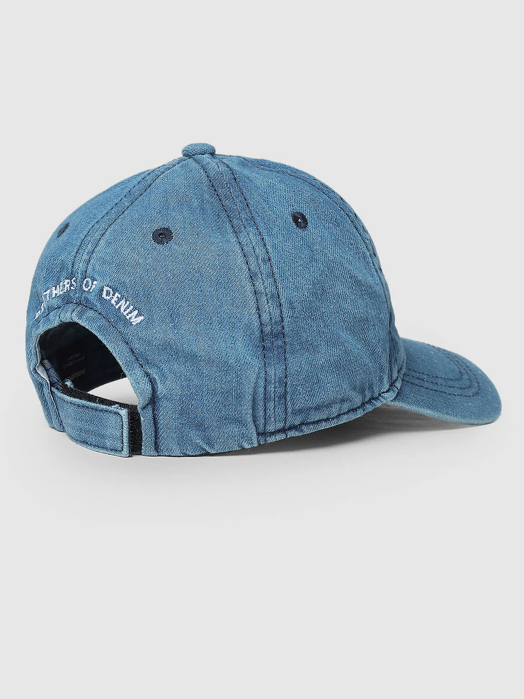 Boys Blue Logo Print Denim Cap - Image 5