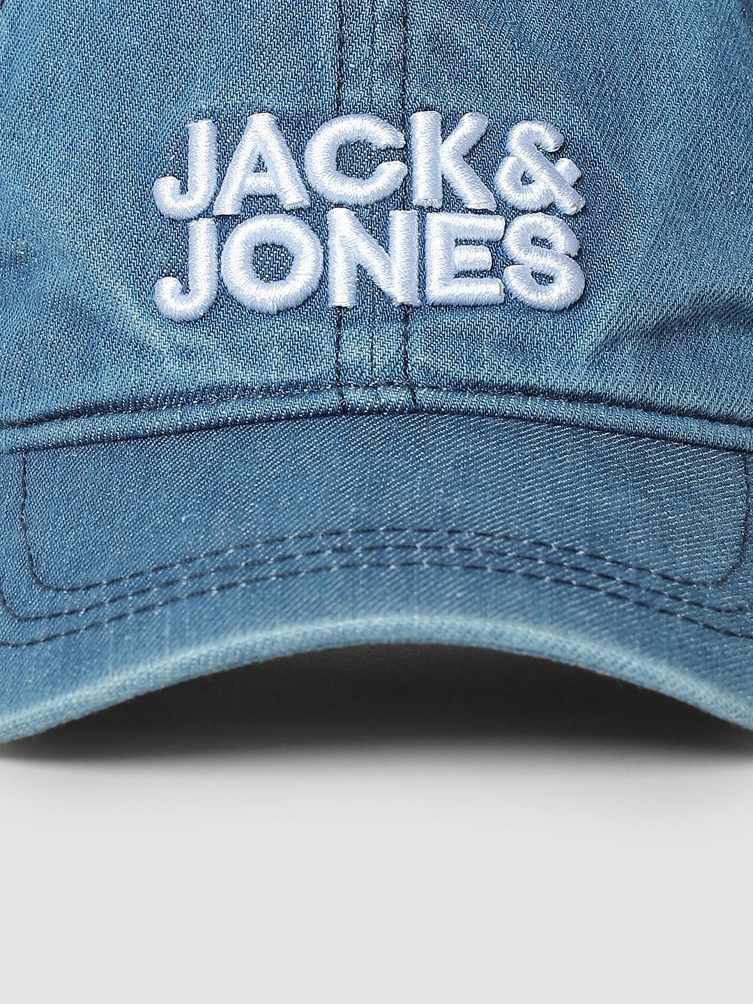 Boys Blue Logo Print Denim Cap - Image 6