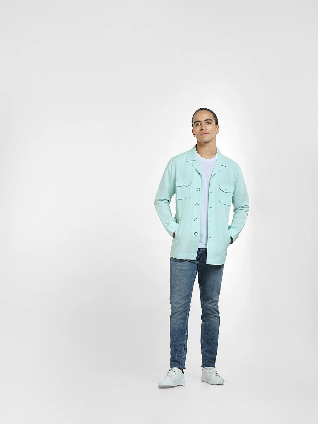 Green Linen Slim Fit Blazer - Image 6