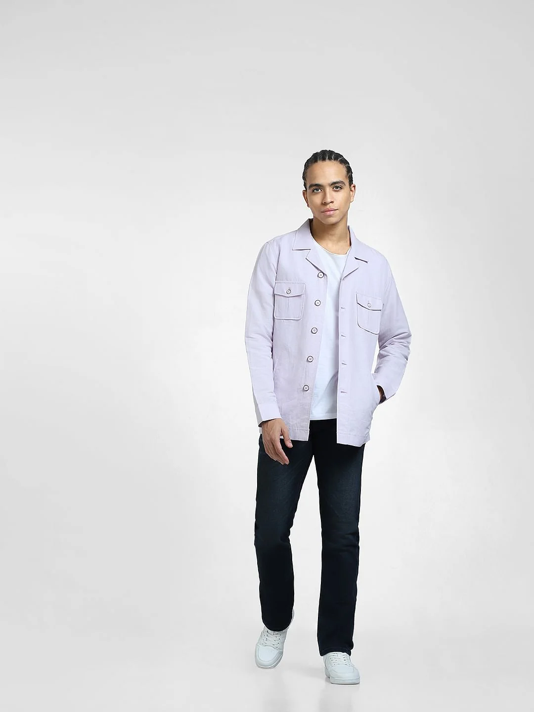 Lilac Linen Slim Fit Blazer - Image 6