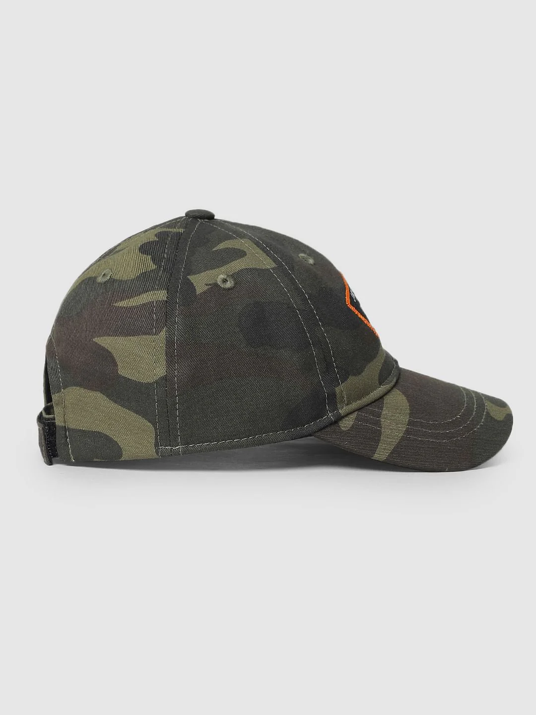 Boys Green Camo Print Baseball Cap - Image 4