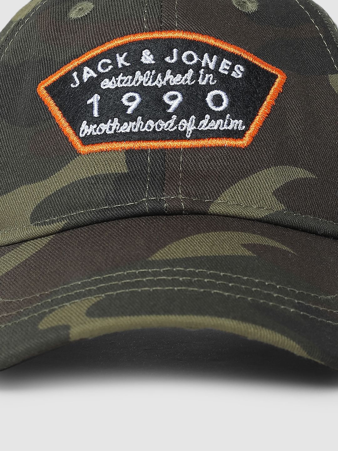 Boys Green Camo Print Baseball Cap - Image 6