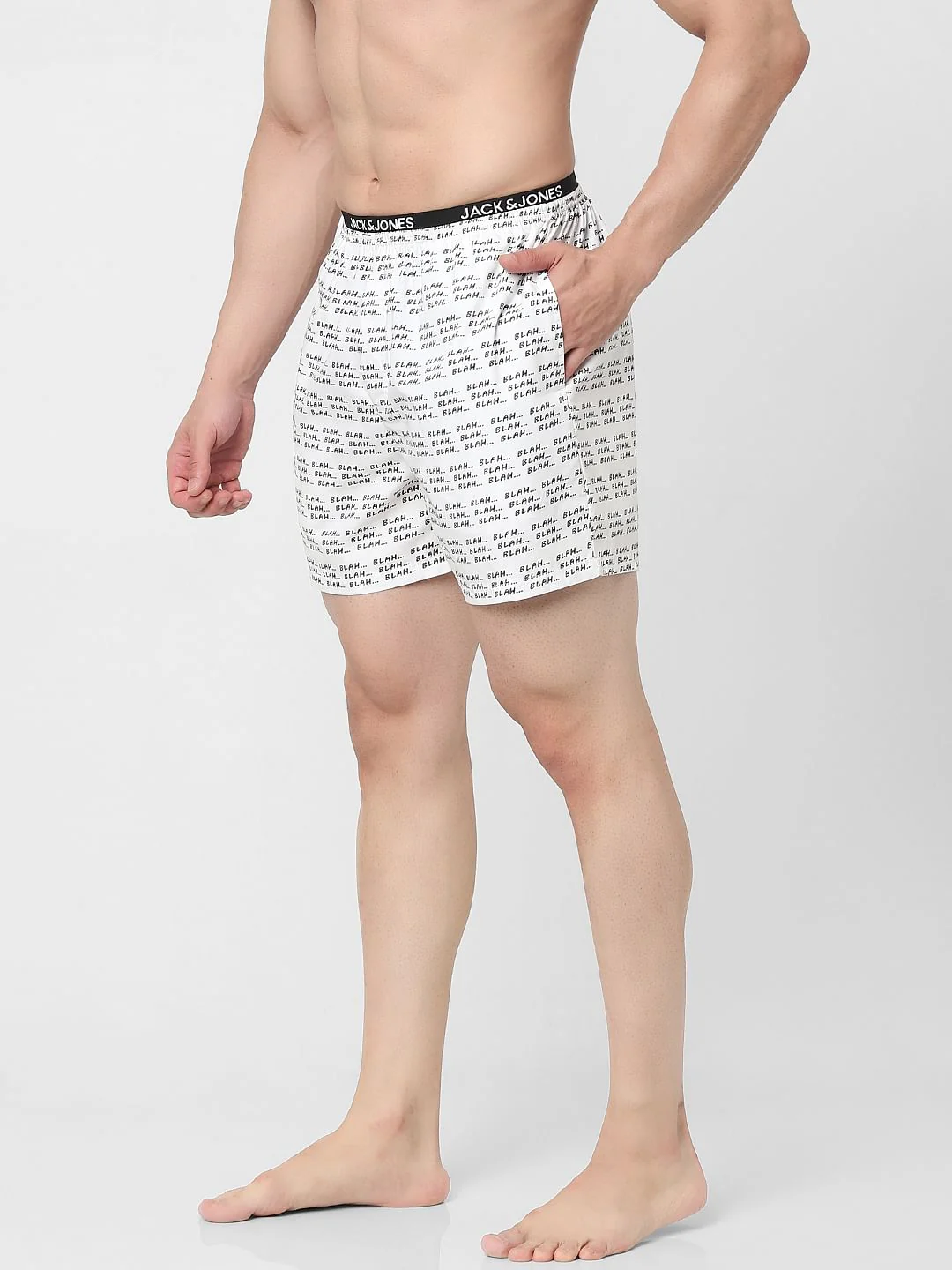 White Text Print Boxers - Image 2
