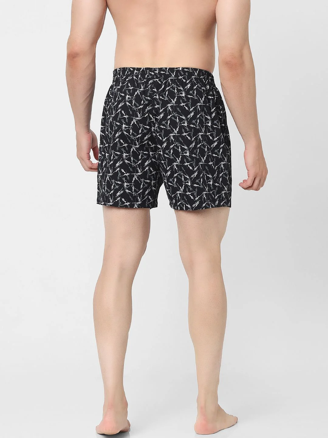 Black Abstract Print Boxers - Image 3