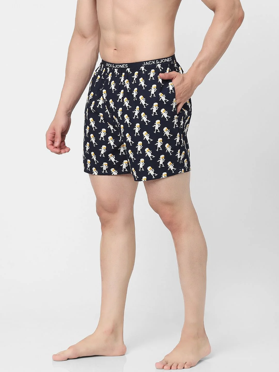 Navy Blue Graphic Print Boxers - Image 2