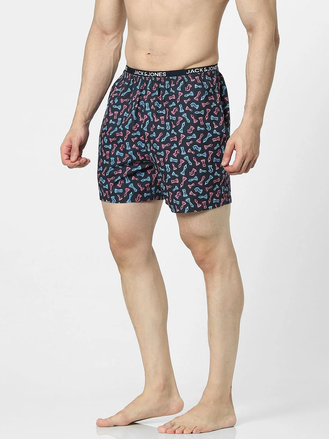 Navy Blue Graphic Print Boxers - Image 2