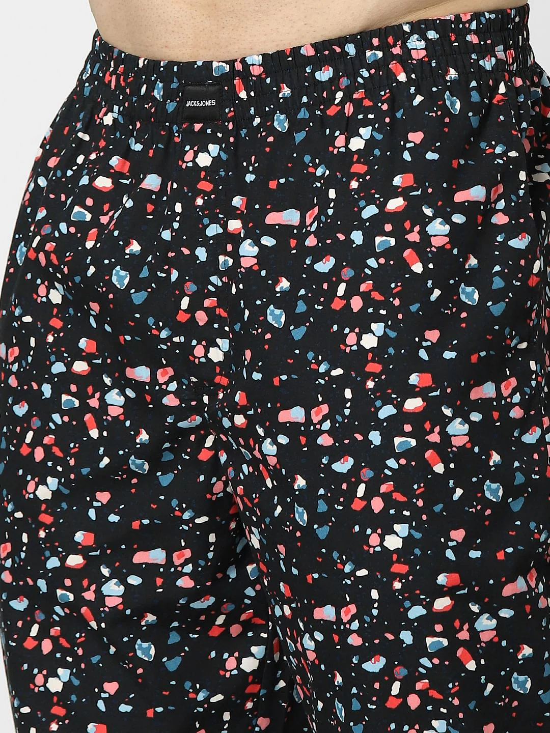 Black Mid Rise All Over Print Pyjamas - Image 4