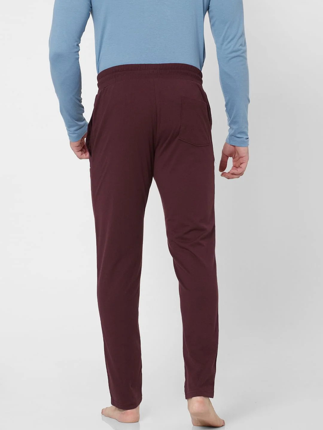Maroon Mid Rise Trackpants - Image 4