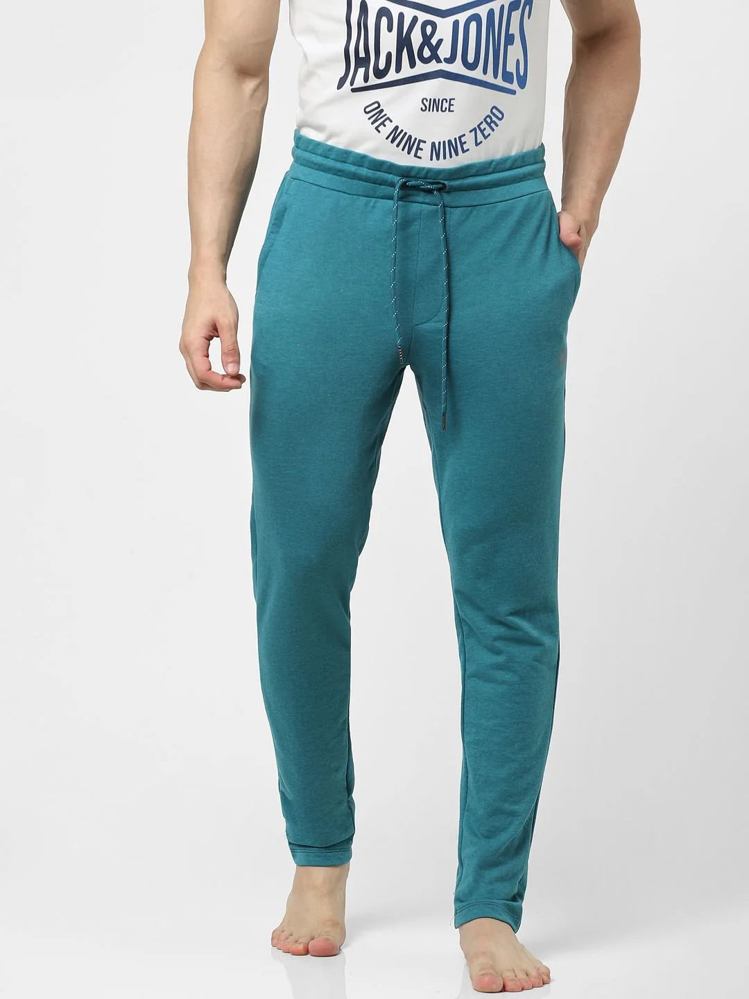 Teal Mid Rise Trackpants - Image 2