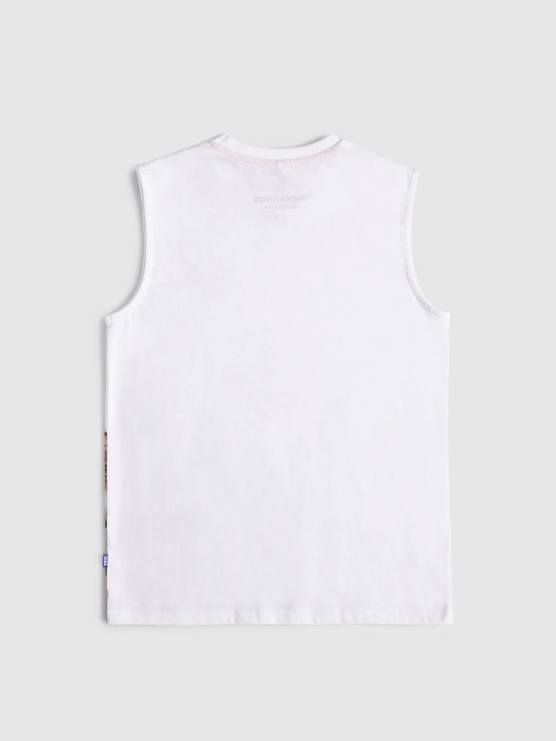 Boys White Sleeveless T-shirt - Image 2