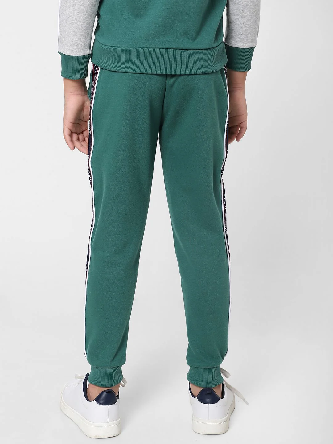 BOYS Green Logo Print Sweatpants - Image 4