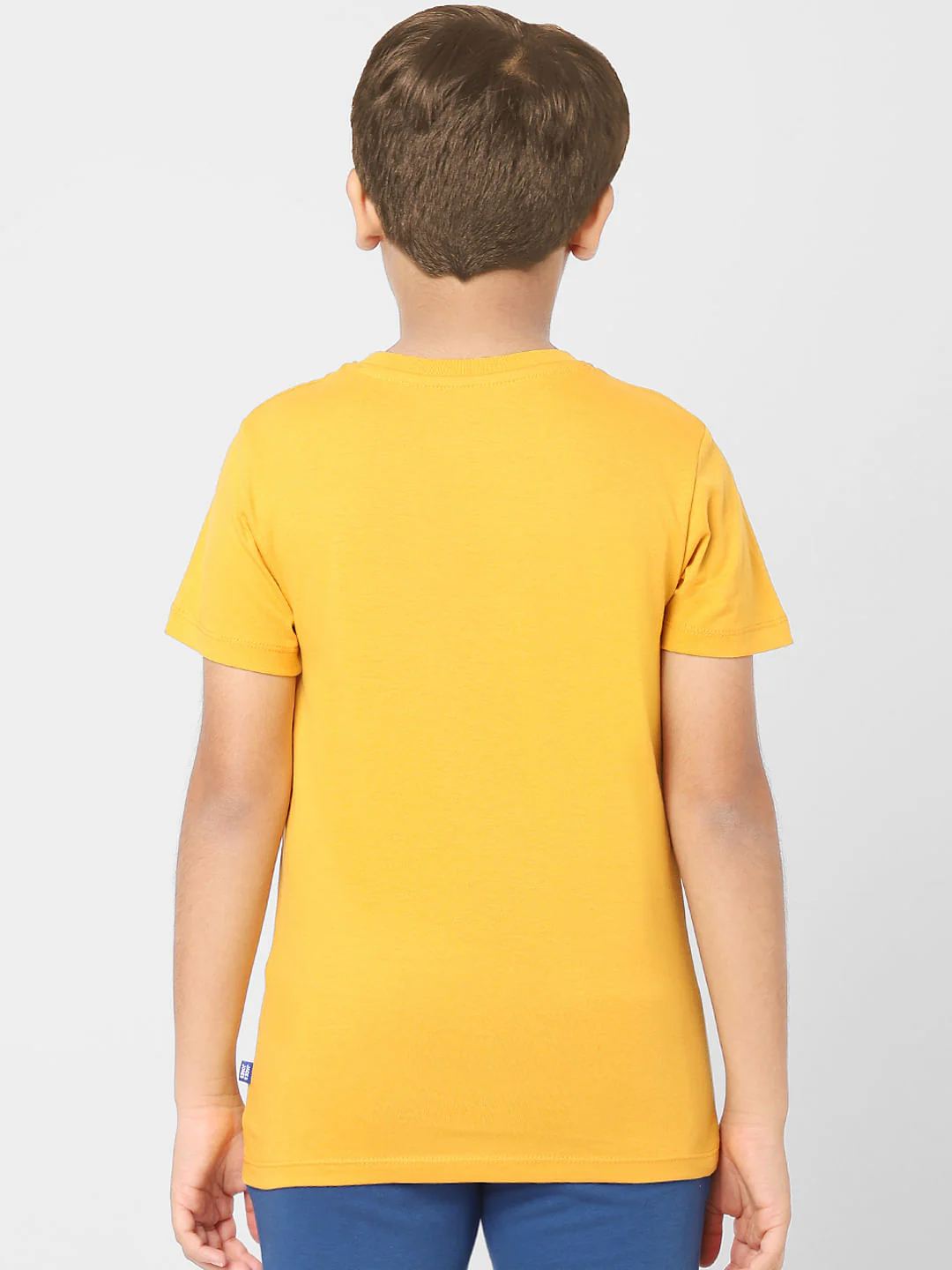 Boys Yellow Logo Print Crew Neck T-shirt - Image 4