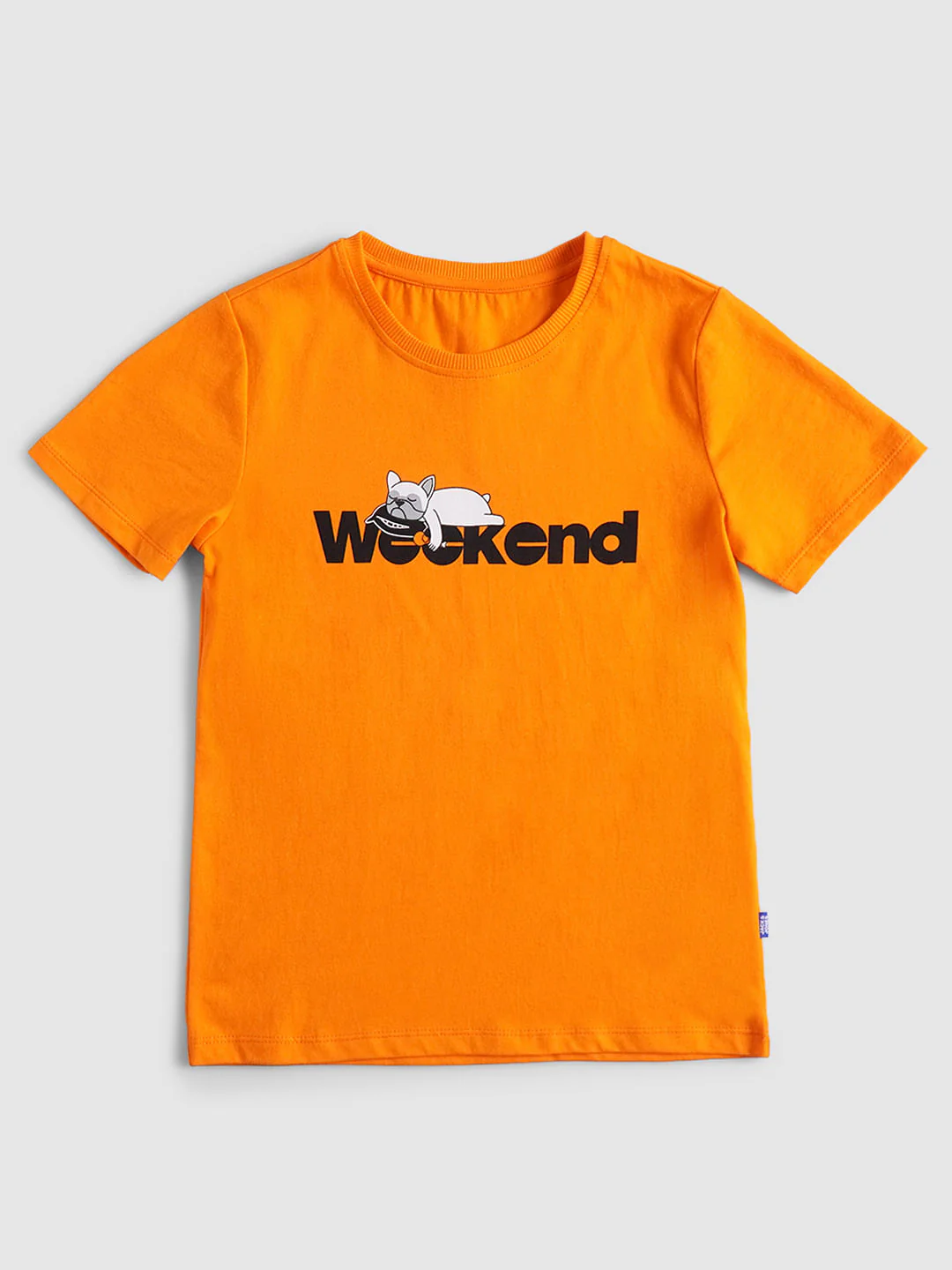 Boys Orange Graphic Print T-shirt