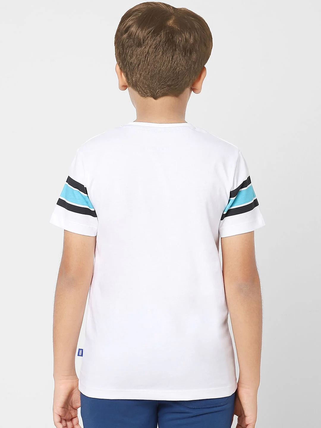 Boys White Graphic Print Crew Neck T-shirt - Image 4