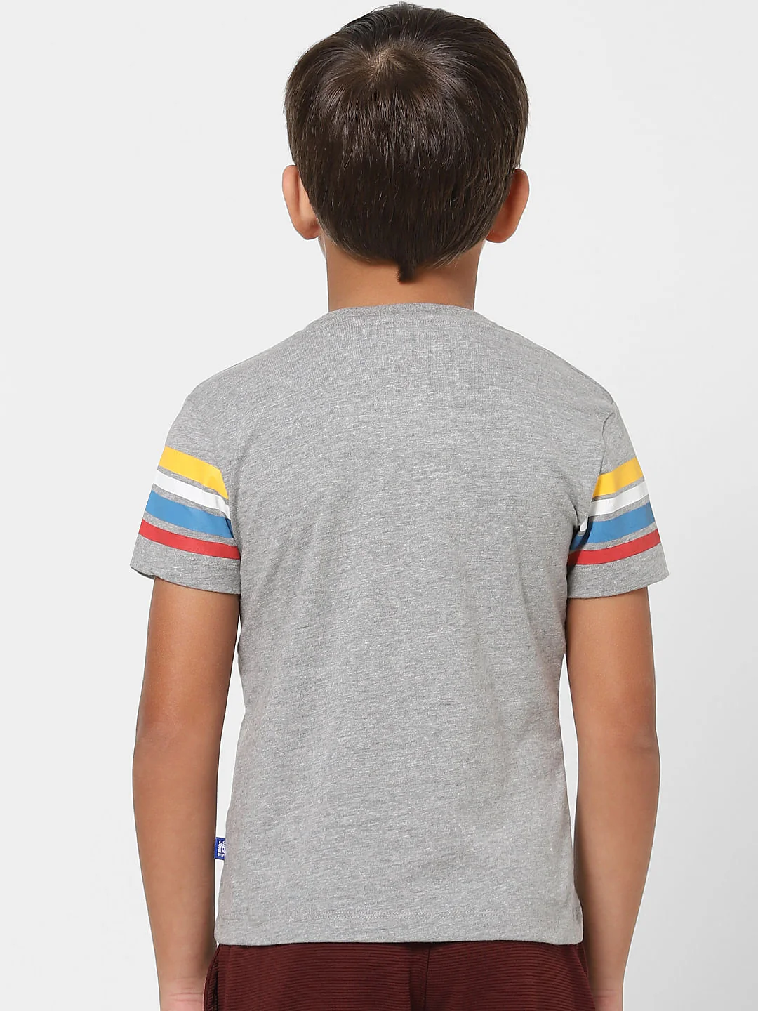 Boys Grey Graphic Print Crew Neck T-shirt - Image 4
