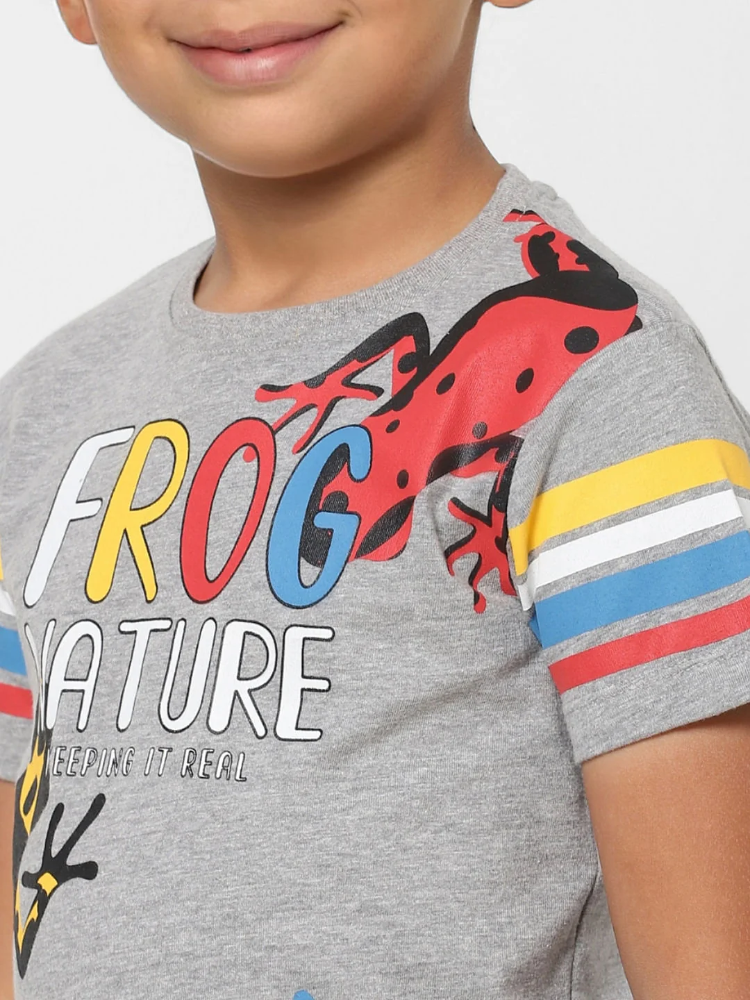 Boys Grey Graphic Print Crew Neck T-shirt - Image 5