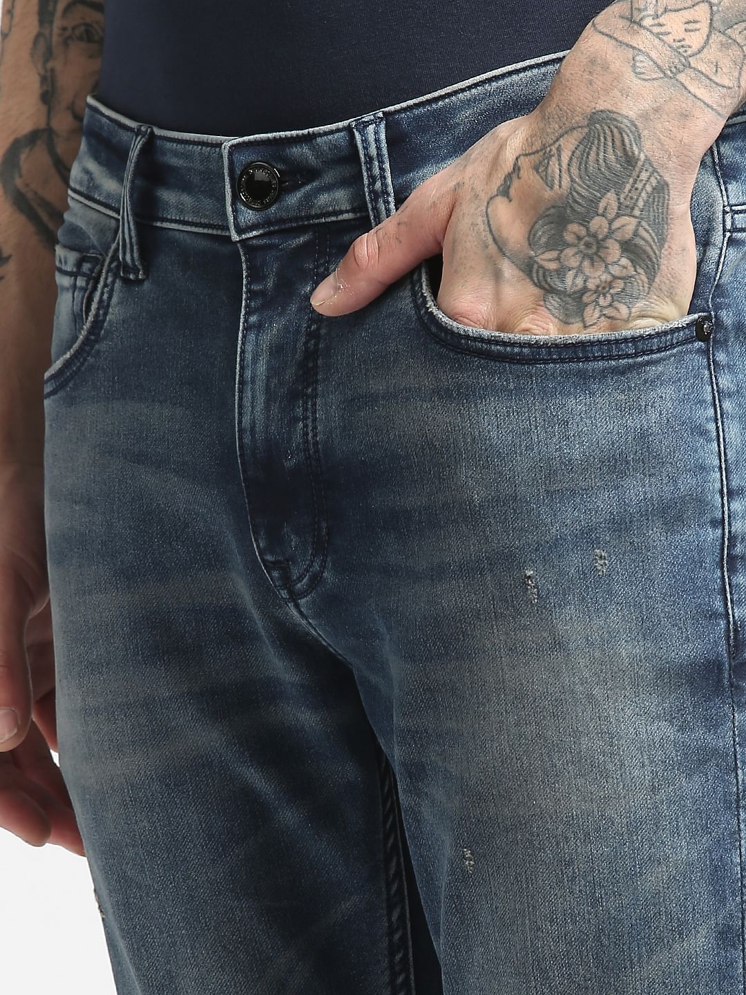 Blue Low Rise Liam Skinny Jeans - Image 5