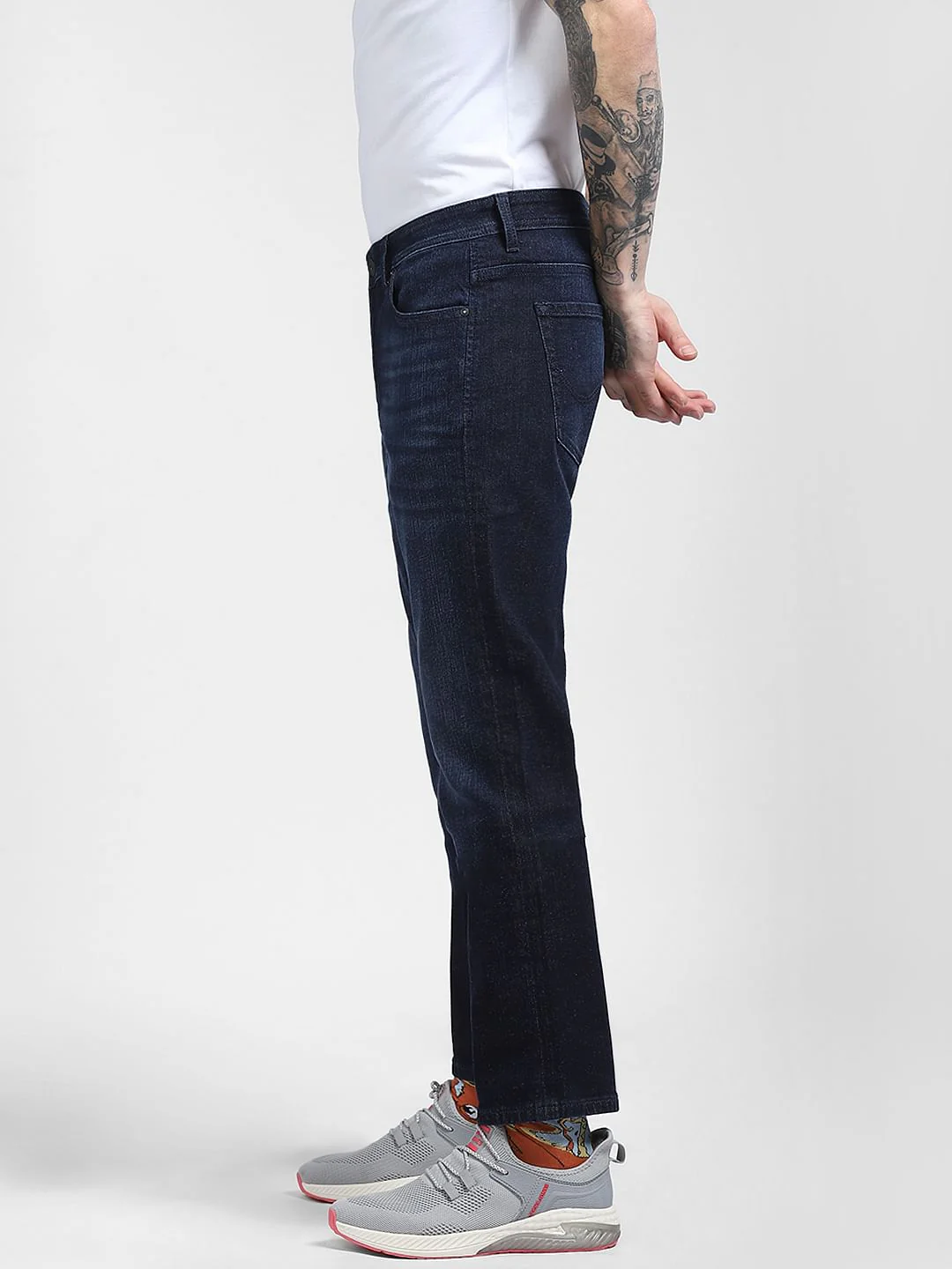 Dark Blue Mid Rise Clark Regular Jeans - Image 3